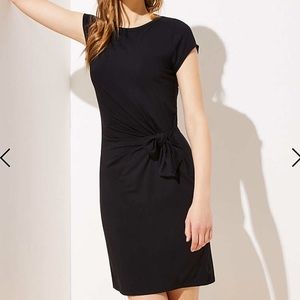 NWT LOFT Gathered Side-Tie Tee Dress